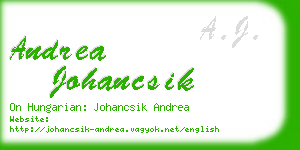 andrea johancsik business card